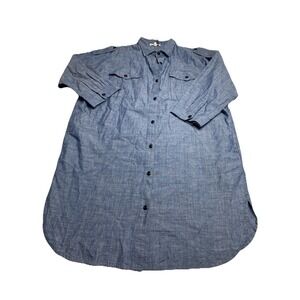 NWT Alex Mill Womens S Chambray Military Shirt Dress Utility Casual MRSP $148